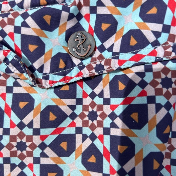 Retromarine Kaleidoscope Pattern Swim Trunks Sz M - Picture 5 of 5